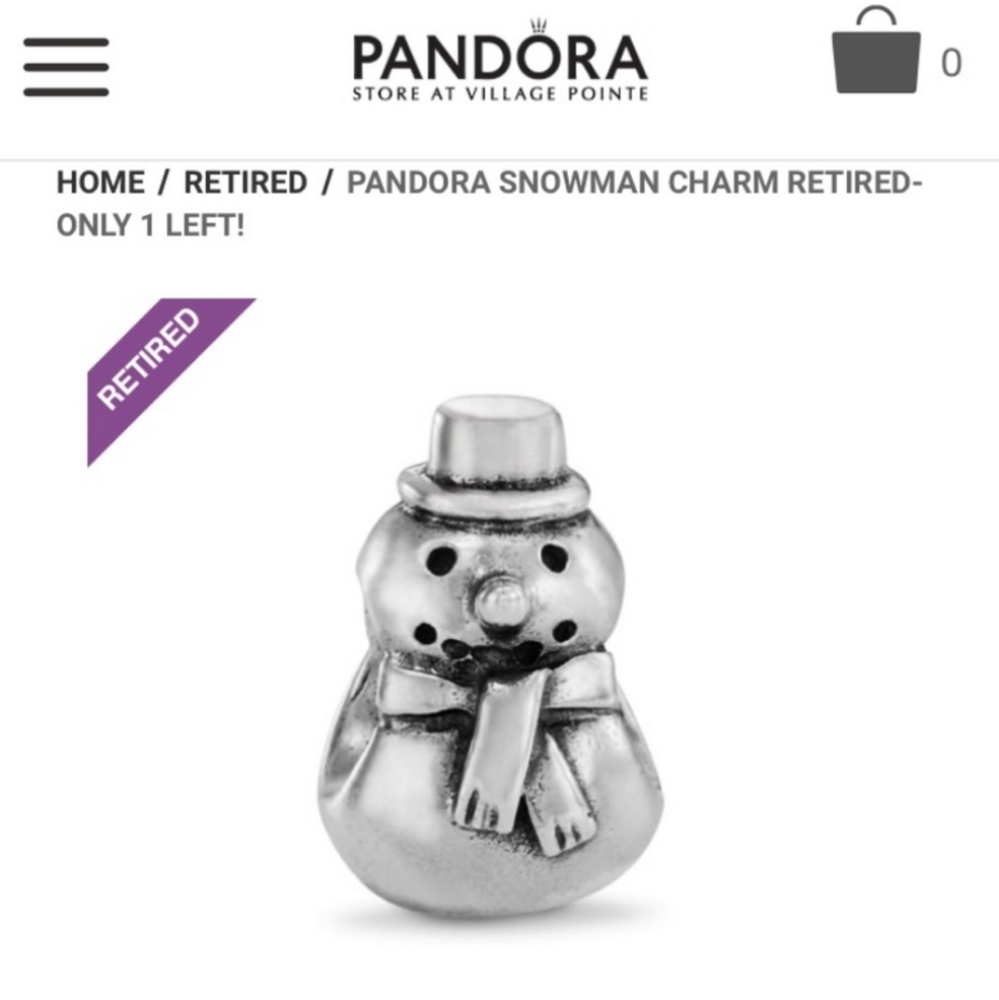 Pandora Frosty Charm *Retired*